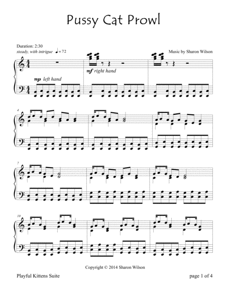 Pussy Cat Prowl Piano Solo Page 2