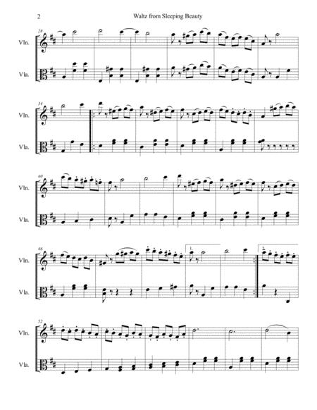 Pyotr Tchaikovsky Waltz From Sleeping Beauty Ballet Arr For String Duo Page 2