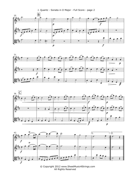 Quantz J Sonata No 1 Mvt 3 For Two Violins And Viola Page 2