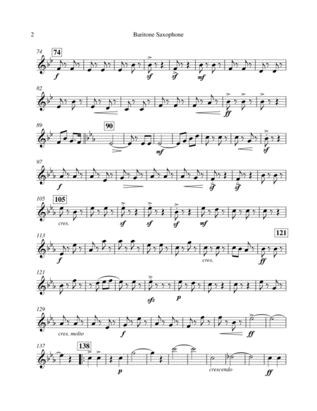 Quarter Century March Baritone Saxophone Part Page 2