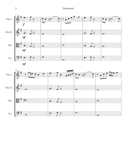 Quartet 4 Delusional Easy String Quartet Page 2