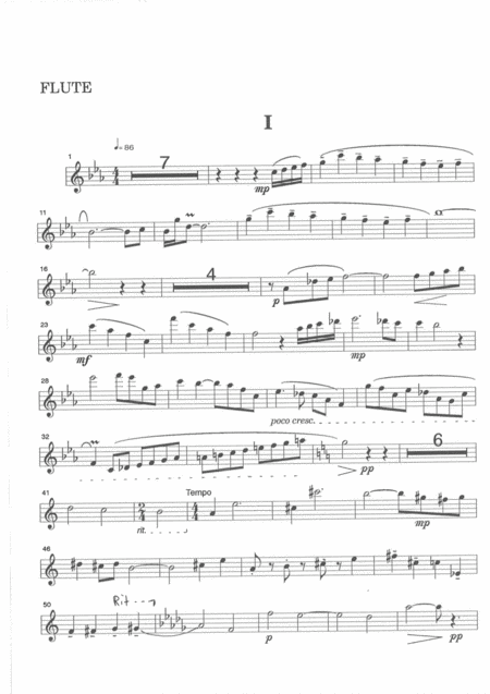 Quartet For Flute Clarinet Bassoon And Harp Set Of Parts Page 2