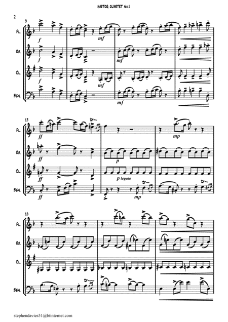 Quartet No 1 By Edouard De Hartog Op 35 For Woodwind Quartet Page 2