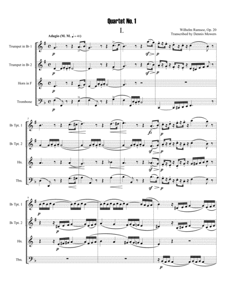 Quartet No 1 For Brass Wilhelm Ramsoe Op 20 Page 2