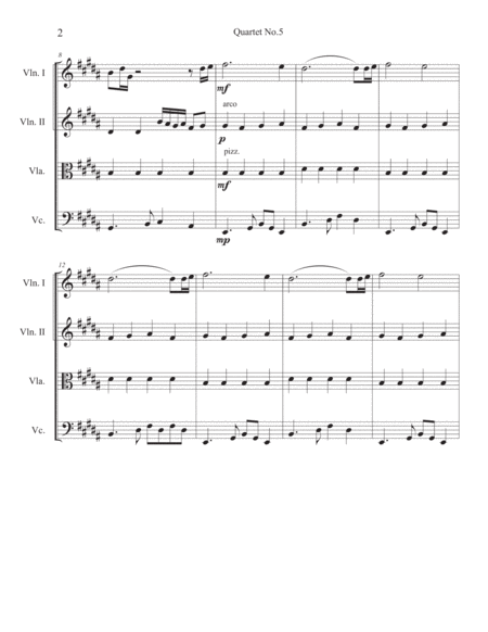 Quartet No 5 Easy String Quartet Page 2