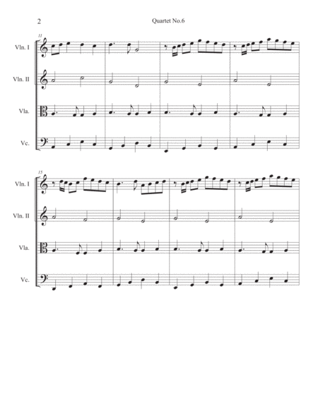 Quartet No 6 Easy String Quartet Page 2