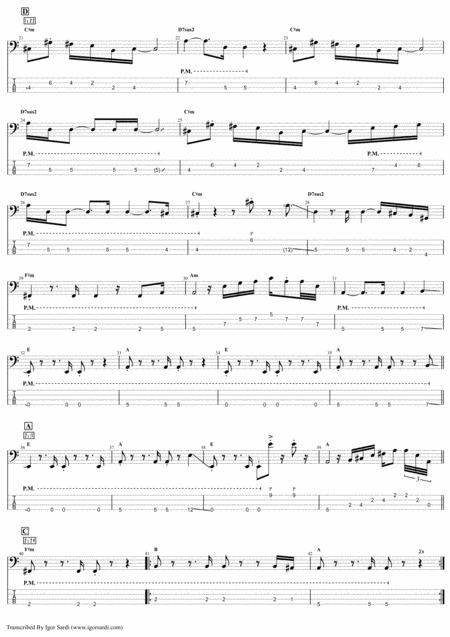 Queen Cool Cat Bass Transcription Page 2