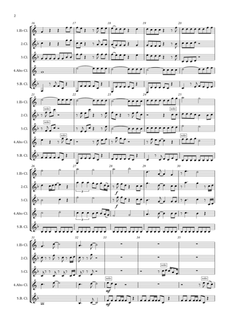 Queen David Bowie Under Pressure Clarinet Quintet Page 2