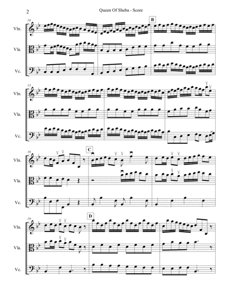 Queen Of Sheba For String Trio Page 2