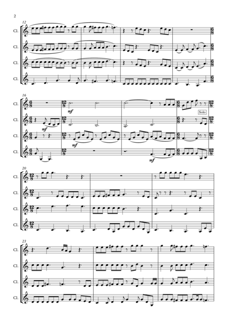 Queen Somebody To Love Clarinet Quartet Page 2