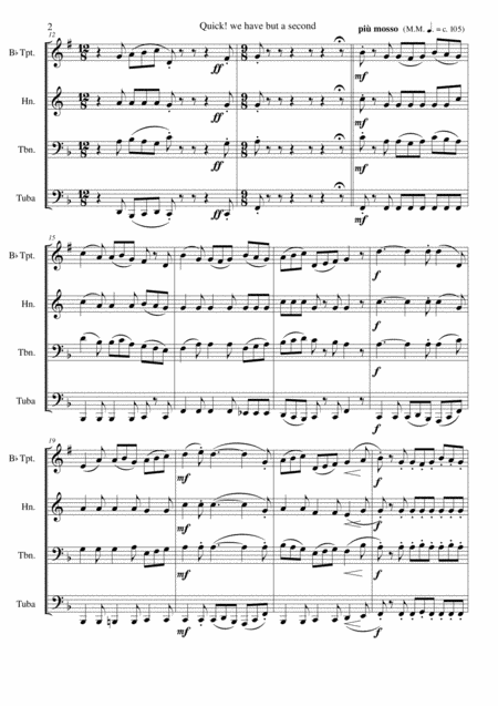 Quick We Have But A Second For Brass Quartet Page 2