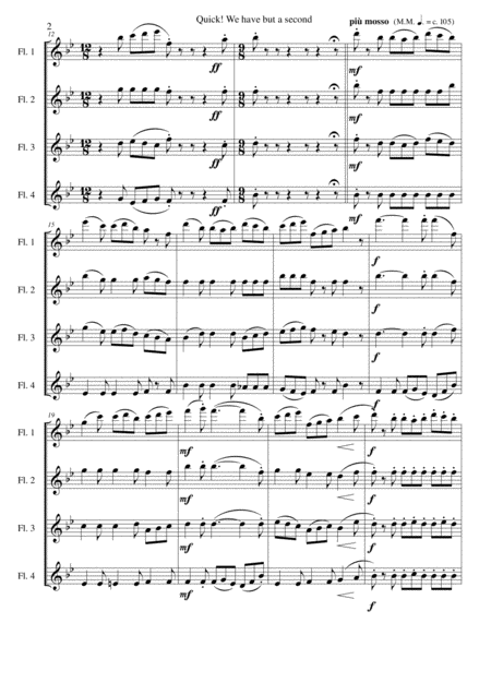 Quick We Have But A Second For Flute Quartet 4 C Flutes Page 2