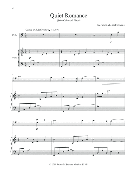 Quiet Romance Cello Piano Page 2