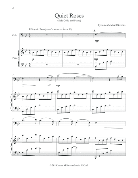 Quiet Roses Romantic Cello Piano Page 2