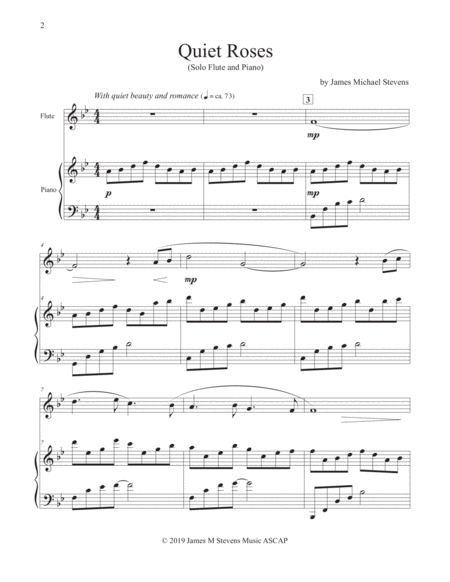 Quiet Roses Romantic Flute Piano Page 2