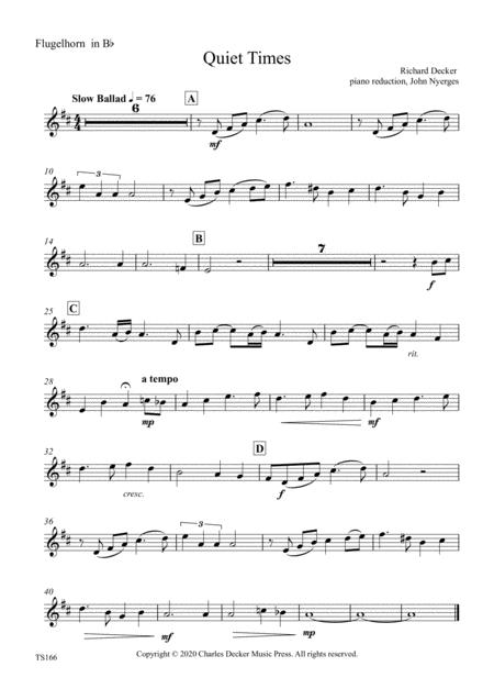 Quiet Times For Flugelhorn With Piano Accompaniment Page 2
