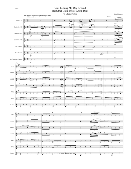 Quit Kicking My Dog Around And Other Great Music About Dogs For Clarinet Choir Page 2