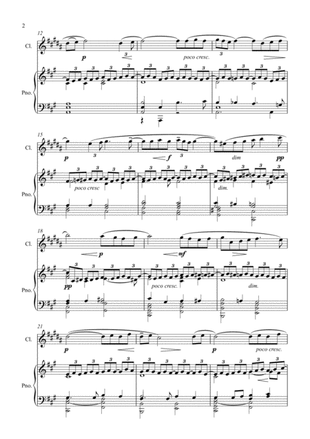 Rachmaninoff Adagio From Symphony No 2 For Clarinet And Piano Arr Seunghee Lee Page 2