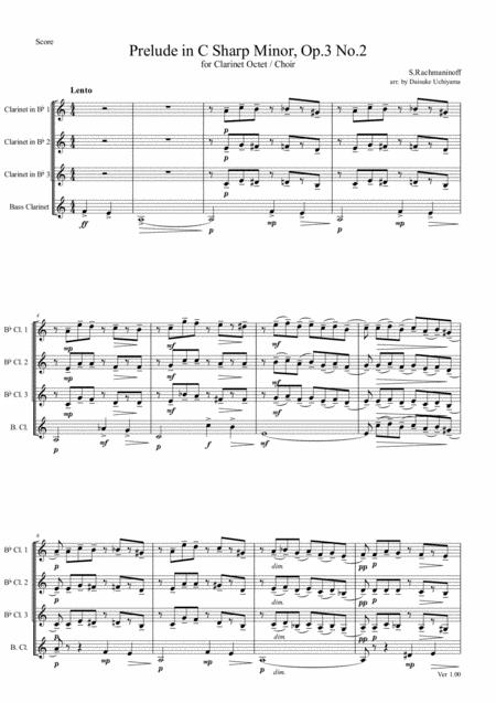 Rachmaninoff Prelude In C Minor For Clarinet Quartet Page 2