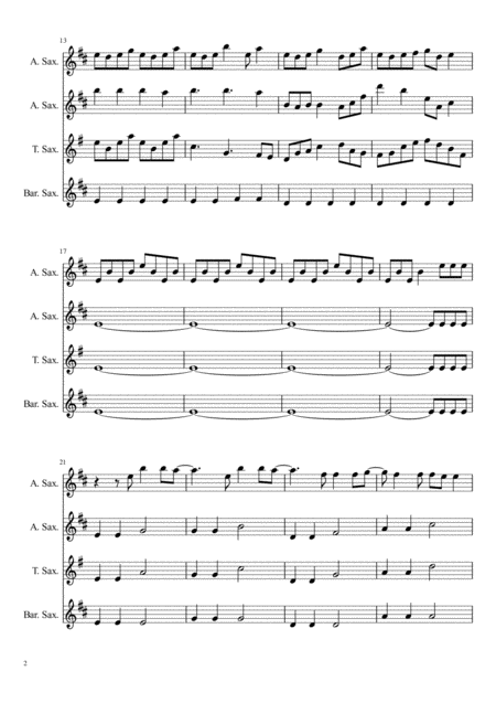 Radioactive By Imagine Dragons Saxophone Quartet Page 2