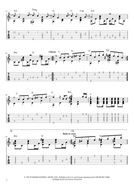 Radiohead Karma Police Fingerstyle Guitar Page 2