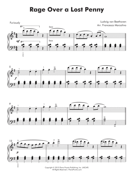 Rage Over A Lost Penny Early Intermediate Piano Page 2