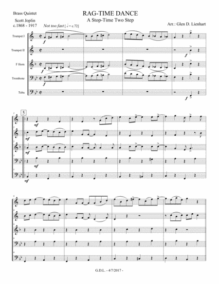 Ragtime Dance Brass Quintet Page 2