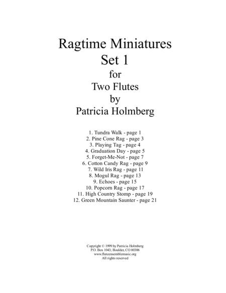 Ragtime Miniatures For Two Flutes Set 1 Page 2