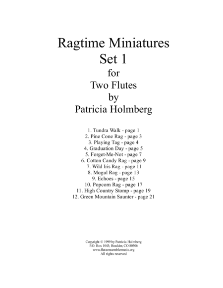 Ragtime Miniatures For Two Flutes Sets 1 And 2 Page 2