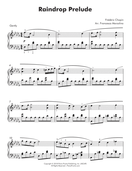 Raindrop Prelude Intermediate Piano Page 2