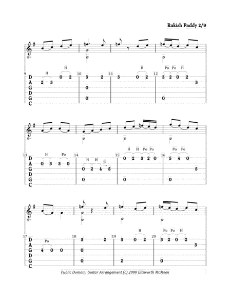 Rakish Paddy For Fingerstyle Guitar Tuned Cgdgad Page 2