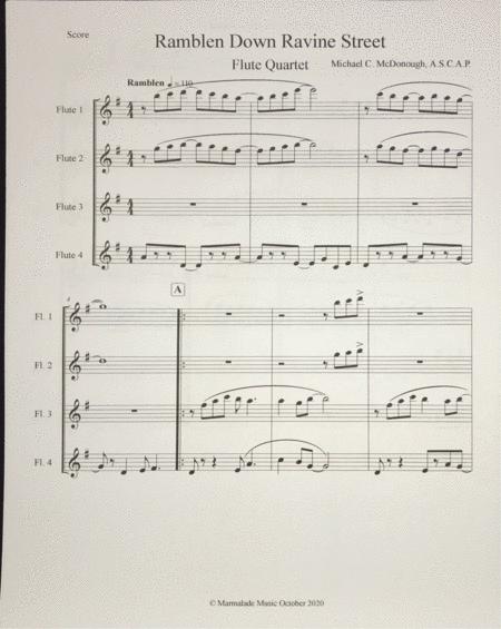 Ramblen Down Ravine St Flute Quartet Page 2