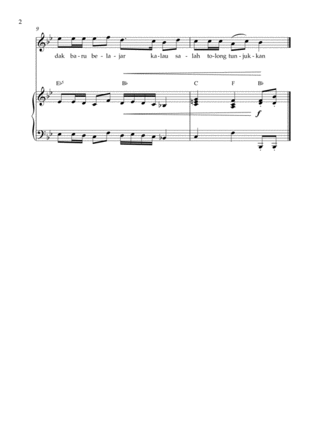 Rasa Sayang For Flute And Piano Page 2