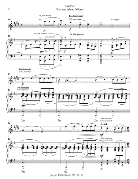 Ravel Pavane For Alto Sax Piano Page 2