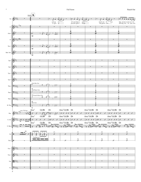 Reach Out And I Will Be There Vocal Key Eb With Big Band And Opt Strings Page 2