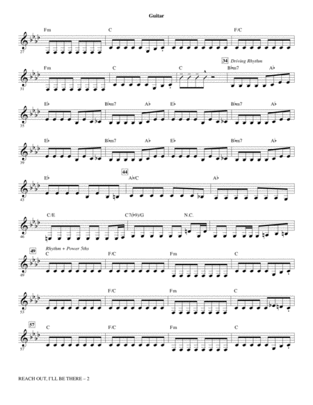 Reach Out I Will Be There Arr Alan Billingsley Guitar Page 2