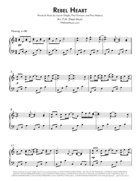 Rebel Heart Intermediate Piano Page 2