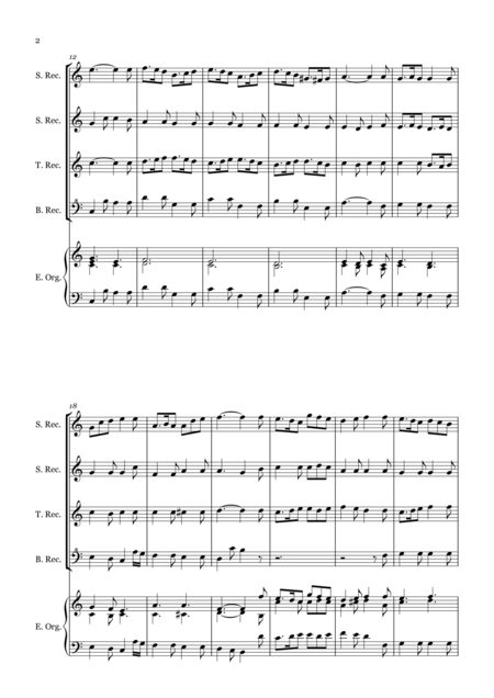 Recorder Quartet Sonata 2 Mov Ii Adagio Page 2
