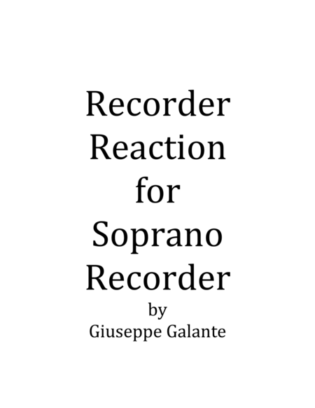 Recorder Reaction Page 2