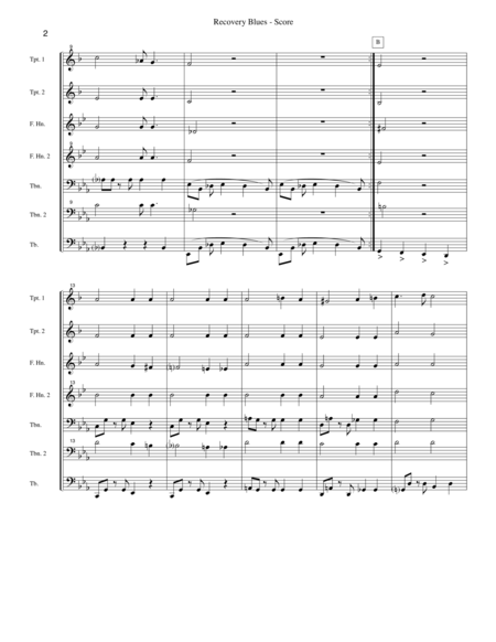 Recovery Blues For Brass Quintet Page 2