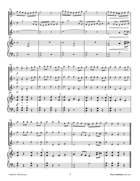 Red House For Two Or Three Flutes And Optional Piano Page 2