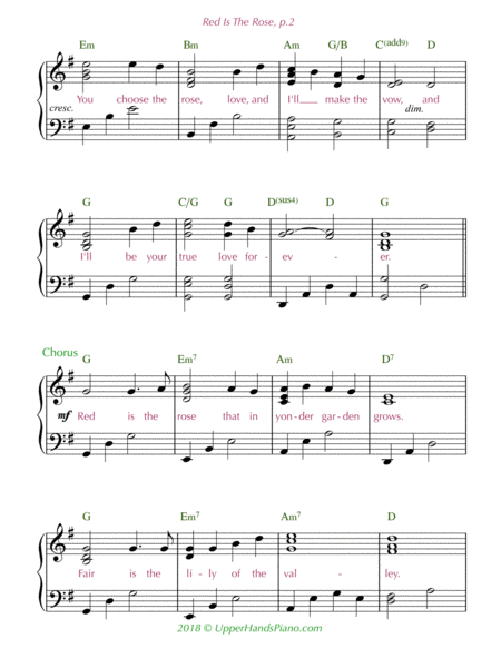 Red Is The Rose Early Intermediate Page 2