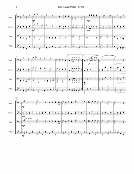 Red Raven Polka Tuba Euphonium Quartet Page 2