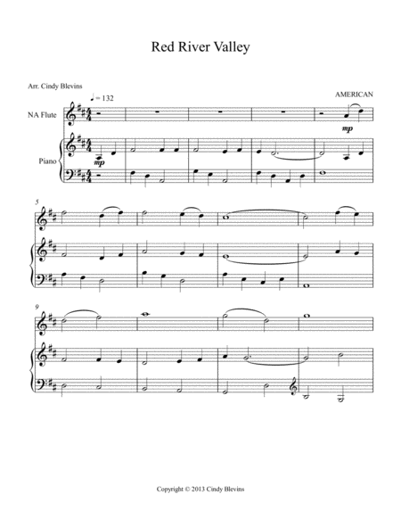 Red River Valley Arranged For Piano And Native American Flute Page 2