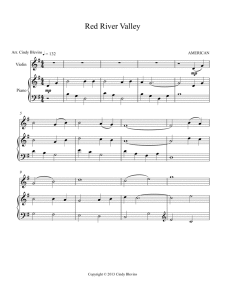 Red River Valley Arranged For Piano And Violin Page 2