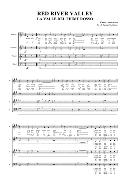 Red River Valley La Valle Del Fiume Rosso For Satb Choir Page 2