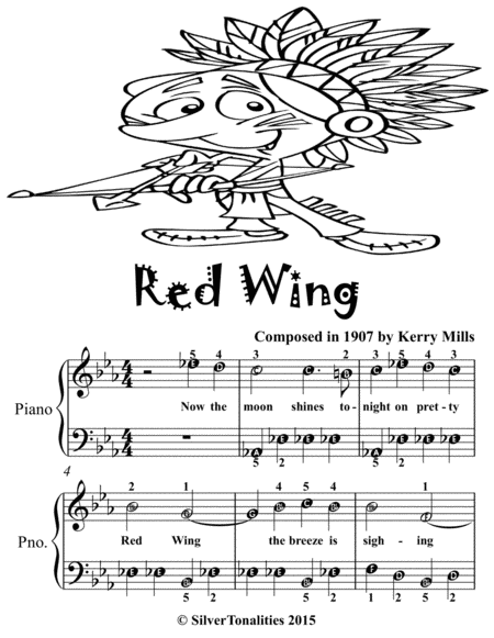 Red Wing Easiest Piano Sheet Music For Beginner Pianists Tadpole Edition Page 2