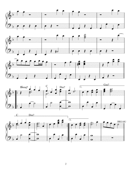 Redbone Easy Piano Arrangement Page 2