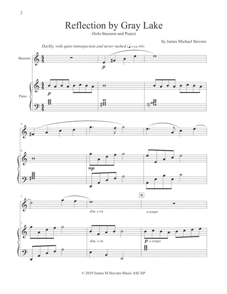 Reflection By Gray Lake Bassoon Piano Page 2