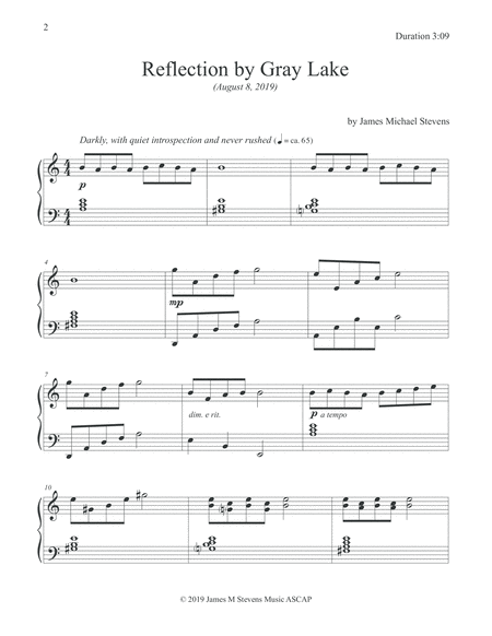 Reflection By Gray Lake Piano Solo Page 2